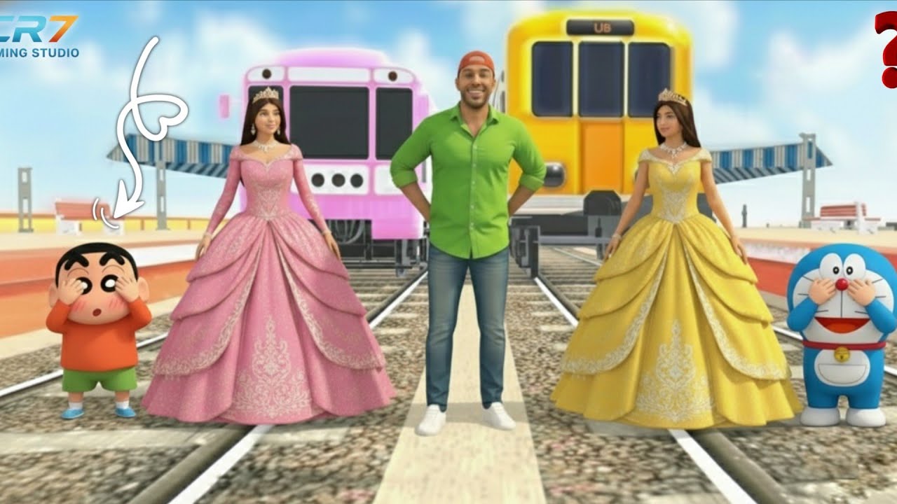 😍 Brand new pink barbie train 🚂 and golden train 💥🤩 indian theft Auto simulator 