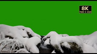 Snow Green Screen royalty free stock footage
