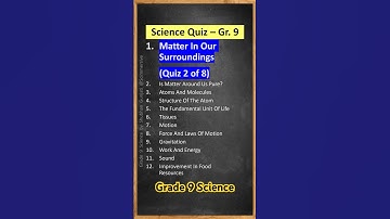 NCERT CBSE Class 9 Science - Chapter 1 Quiz 2: Matter In Our Surroundings - Quiz/Question Answer