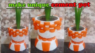 88 | how to make cement pot at | gamla kaise banaye | @DKcrafting775