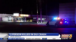 Pedestrian Killed In Suspected Dui Crash In Palm Springs