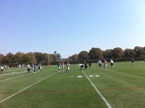 Eagles QB's Michael Vick and Kevin Kolb work out a...