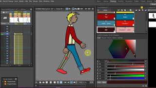 OpenToonz Tutorial  Walk Cycle animation in Opentoonz (plastic rigging)