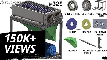 How to Design a Plastic Shredder Machine (36 Blades)#329 |#SolidWorks| |#designwithajayl #tutorial
