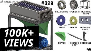 How to Design a Plastic Shredder Machine (36 Blades)#329 |#SolidWorks| |#designwithajayl #tutorial