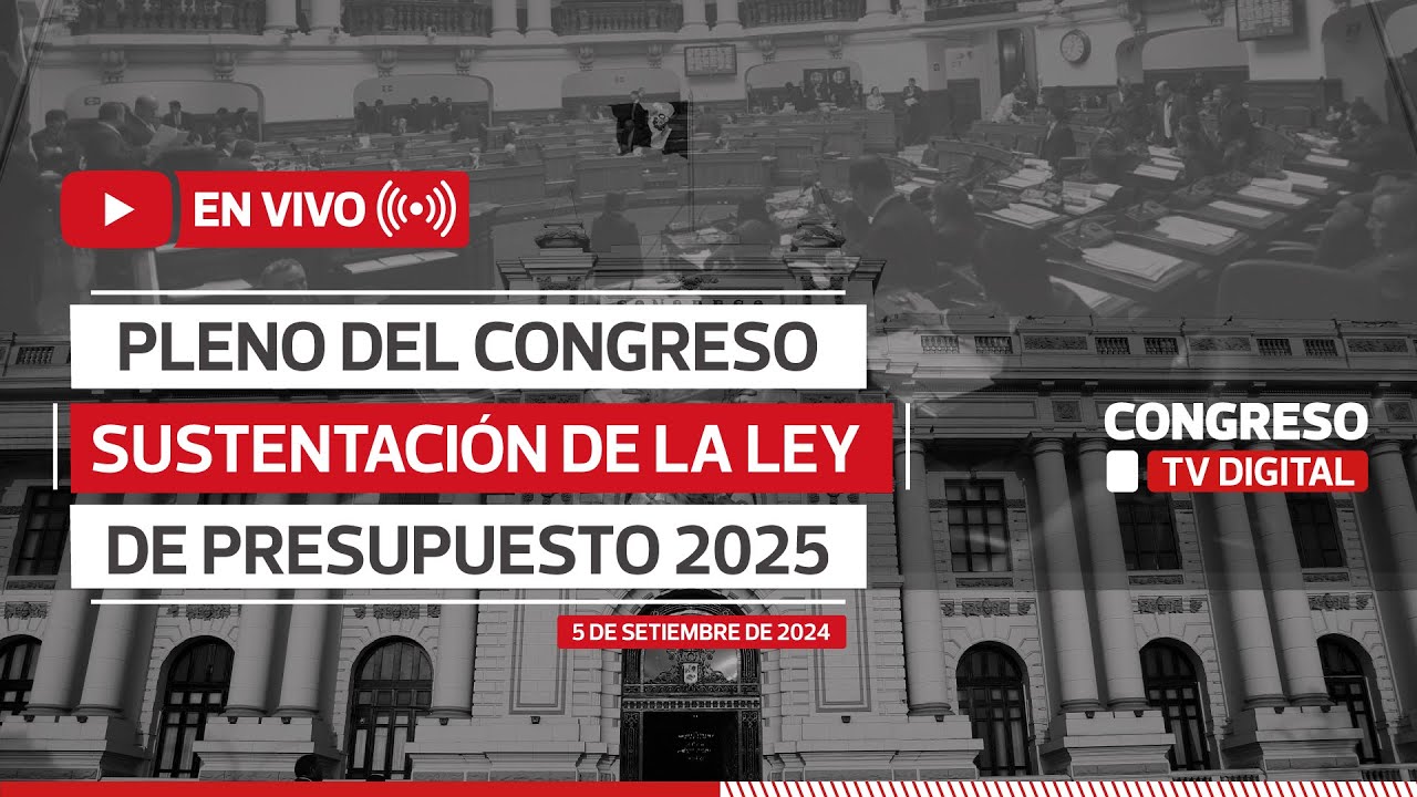 SIGUE EN VIVO LA SESIÓN DEL PLENO DEL CONGRESO | 05 DE SEPTIEMBRE DEL ...