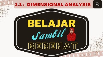 SHORT NOTES  ANIMATION (1.1) :  Dimensional Analysis | Matriculation Physics Sem 1 (Chapter 1)