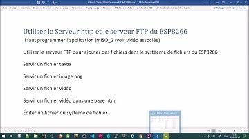 Utiliser le serveur http et ftp du esp8266