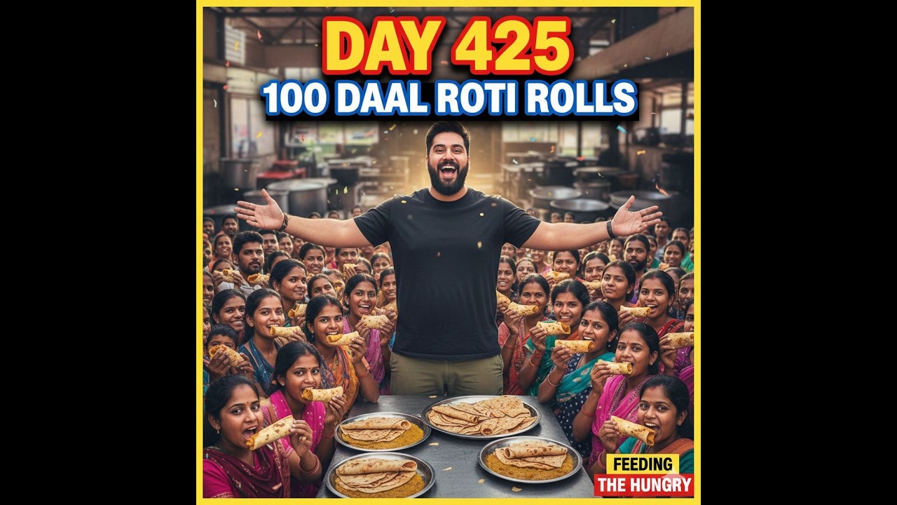 Cooking 100 daal roti rolls for the homeless (Day 425 Ride-along)