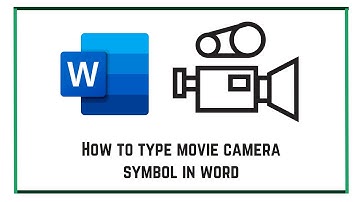 How to type movie camera symbol in word