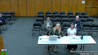 Board of Estimate & Taxation, September 22, 2026