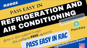 Pass Easy in Refrigeration and Air Conditioning | R2021 | RAC | Anna University | | DHRONAVIKAASH