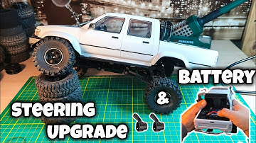 WPL C64-1 - HOW TO UPGRADE TO BIG BATTERY AND STEERING - EASY