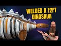 Welded a 12ft Dinosaur Sculpture out of Metal Scraps &amp; Reclaimed Materials | Epic Workshop Project