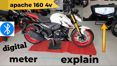 2025 TVS Apache RTR 160 4v USD , Bluetooth Digital Meter Explained ! Time Set , Trip Brightness !!
