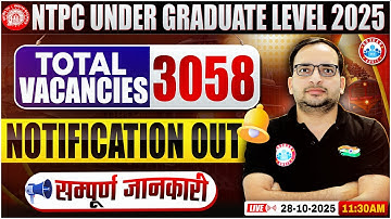 RRB NTPC New Vacancy 2025 | RRB NTPC 12th Level Notification 2025 | NTPC Undergraduate Vacancy 2025
