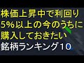 今のうちに購入しておきたい銘柄ランキングTOP１０