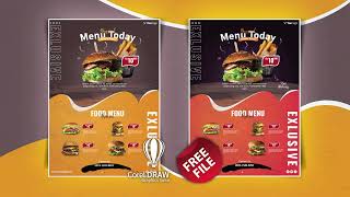 [Free .CDR  04/07 ] :Keren Mudah Cara Membuat Menu Makanan Coreldraw