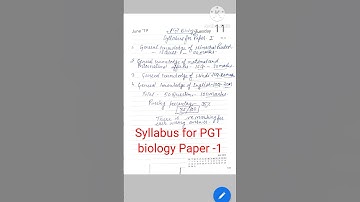 Hppsc PGT biology Paper -1 Syllabus #hppscpgt #pgt biology syllabus for paper -1
