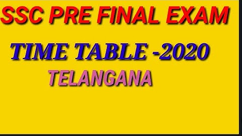 #Telangana# 10th class prefinal exam time table 2020. Ssc prefinal time table 2020 || sri pragna