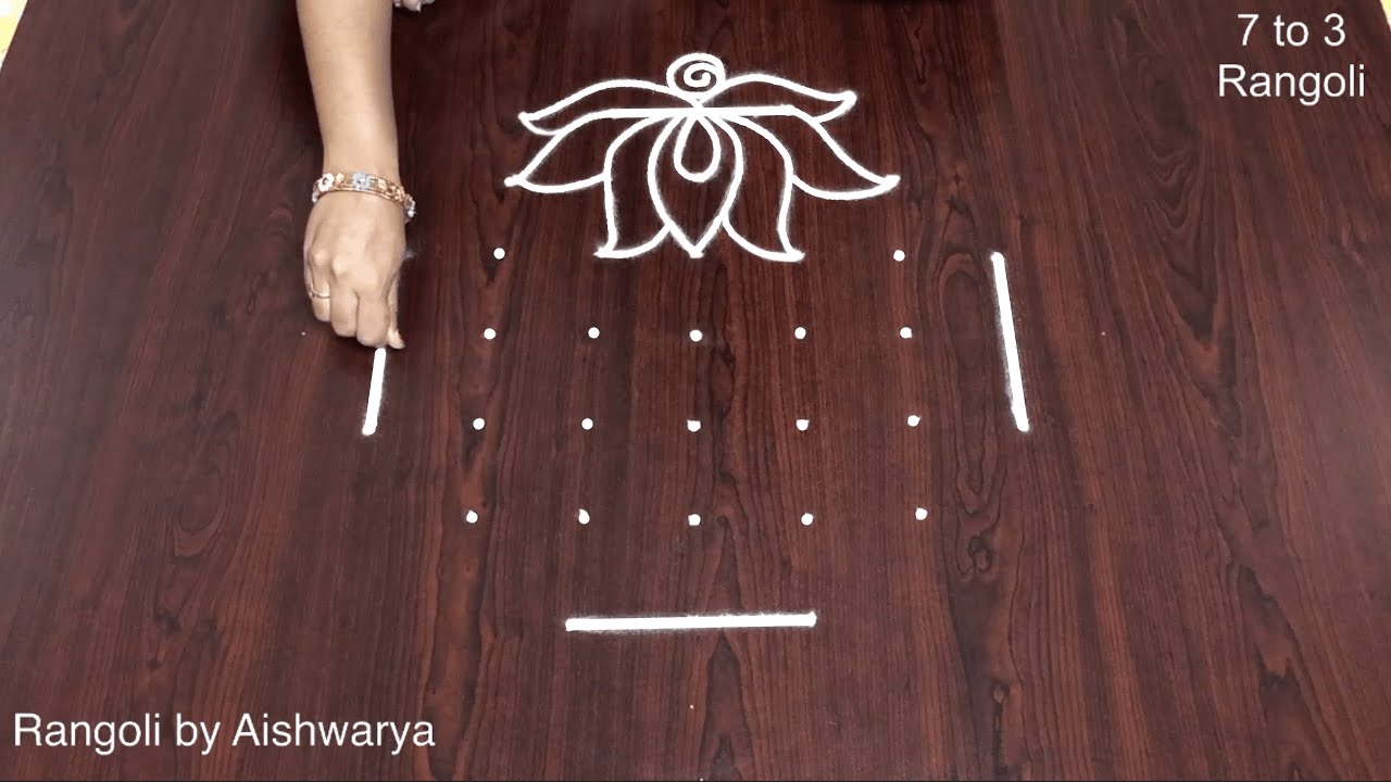 Easy Rangoli Designs With Dots