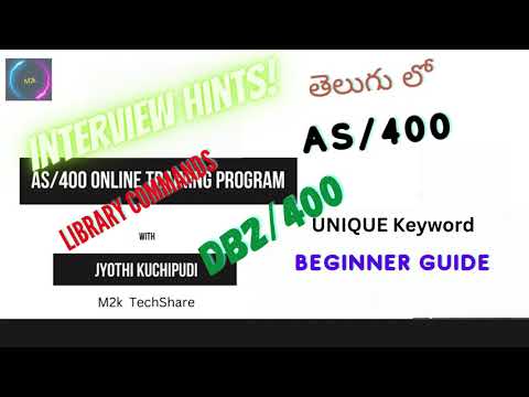 5. AS/400 Library Commands and DB2 - PF Introduction in Telugu