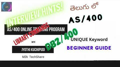 5. AS/400 Library Commands and DB2 - PF Introduction in Telugu