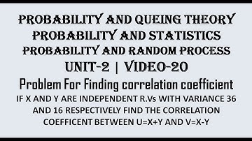 CORRELATION COEFFICIENT PROBLEM-2 | PQT, PRP, P&S UNIT-2 | VIDEO-20