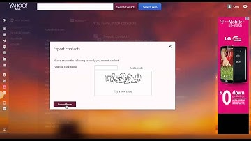 exporting yahoo contacts