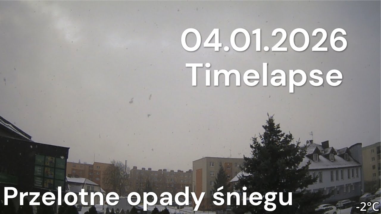 04.01.2026 Timelapse: Przelotne opady śniegu