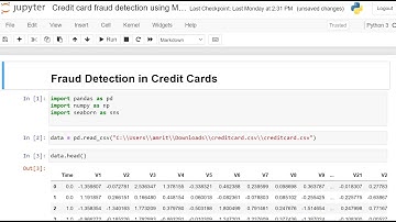 Fraud detection in Credit Cards using Machine Learning
