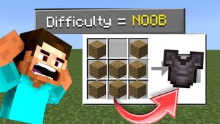 MINECRAFT BUT IT'S NOOB DIFFICULTY 😂