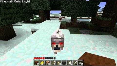 Minecraft Beta 1.4_01 HOSTILE WOLVES ATTACK!
