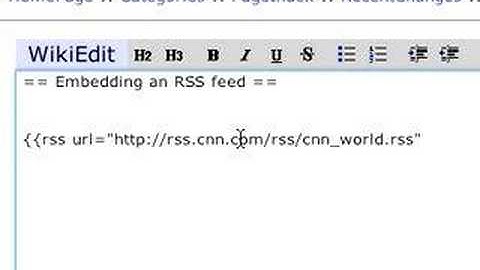 WikkaWiki in action: 5. Embedding a feed