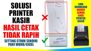 DRIVER PRINTER KASIR SEMUA MERK !!! Cetak Struk dari Ms Word / Ms Excel Sendiri