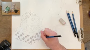 Still Life Drawing Part 2 of 4: Blocking out Details and Values