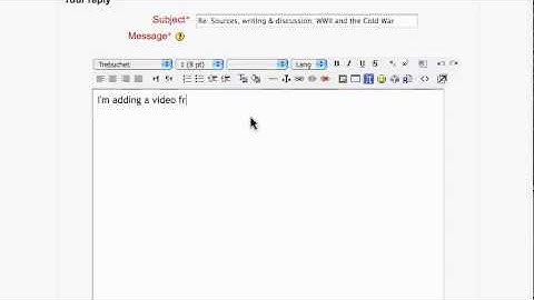 How to Embed a YouTube video in a  Moodle forum