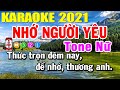 Nhớ Người Yêu Karaoke Tone Nữ Nhạc Sống | Trọng Hiếu