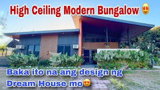 High Ceiling na Modern Bungalow House na Industrial at Tropical pa ang design!