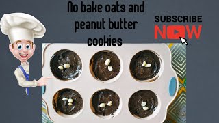 no bake oats and peanut chocolate butter cookies
