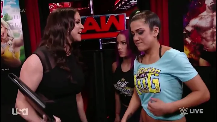 Bayley, sasha banks and stephanie mcmahon segment