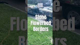 Stone Flowerbed Borders Dallas Tx | Masonry Landscaping #StoneWork