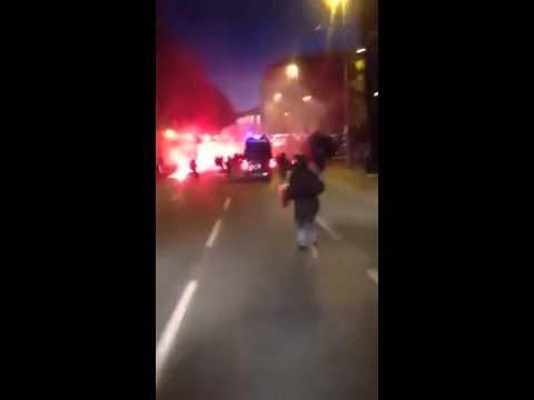 Dieci ultras bergamaschi arrestati per l'assalto al bus interista