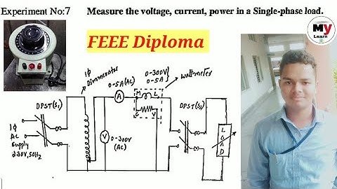 FEEE lab_Expt no 7: Measure Voltage, Current, & Power in a single phase load| diploma |  with Yusuf