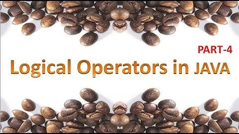 Logical Operators in JAVA,#15