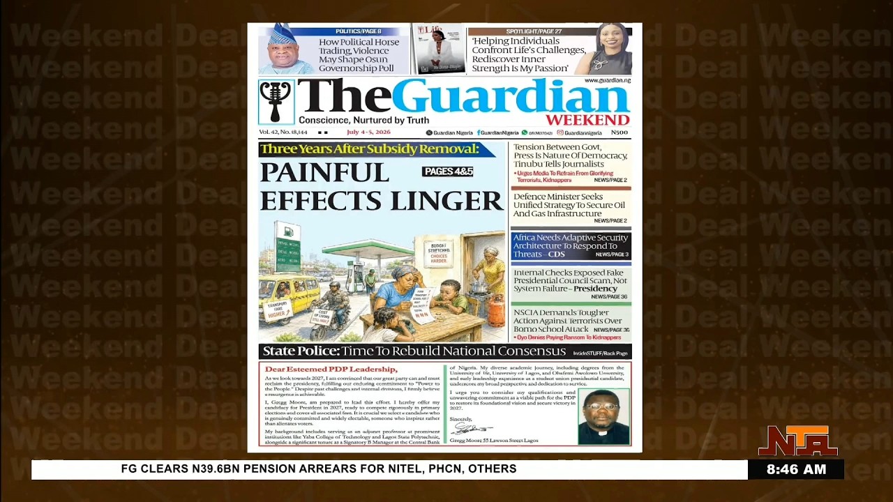 Newspaper Review | 4 July 2026 | NTA Newspaper Review | 4 July 2026 | NTA