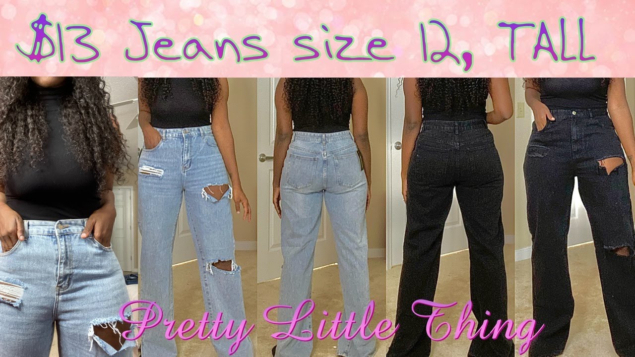 TALL PLUS SIZE 12 Jeans Haul - Pretty Little Thing 
