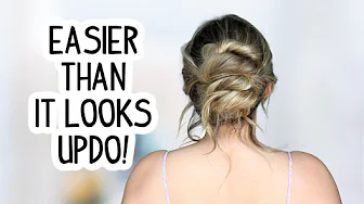 EASIER THAN IT LOOKS UPDO! EASY UPDO HACK FOR MEDIUM & LONG HAIR! Bridal, Wedding Guest, Prom Updo
