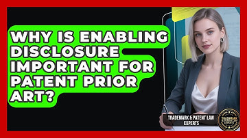 Why Is Enabling Disclosure Important For Patent Prior Art? - Trademark and Patent Law Experts