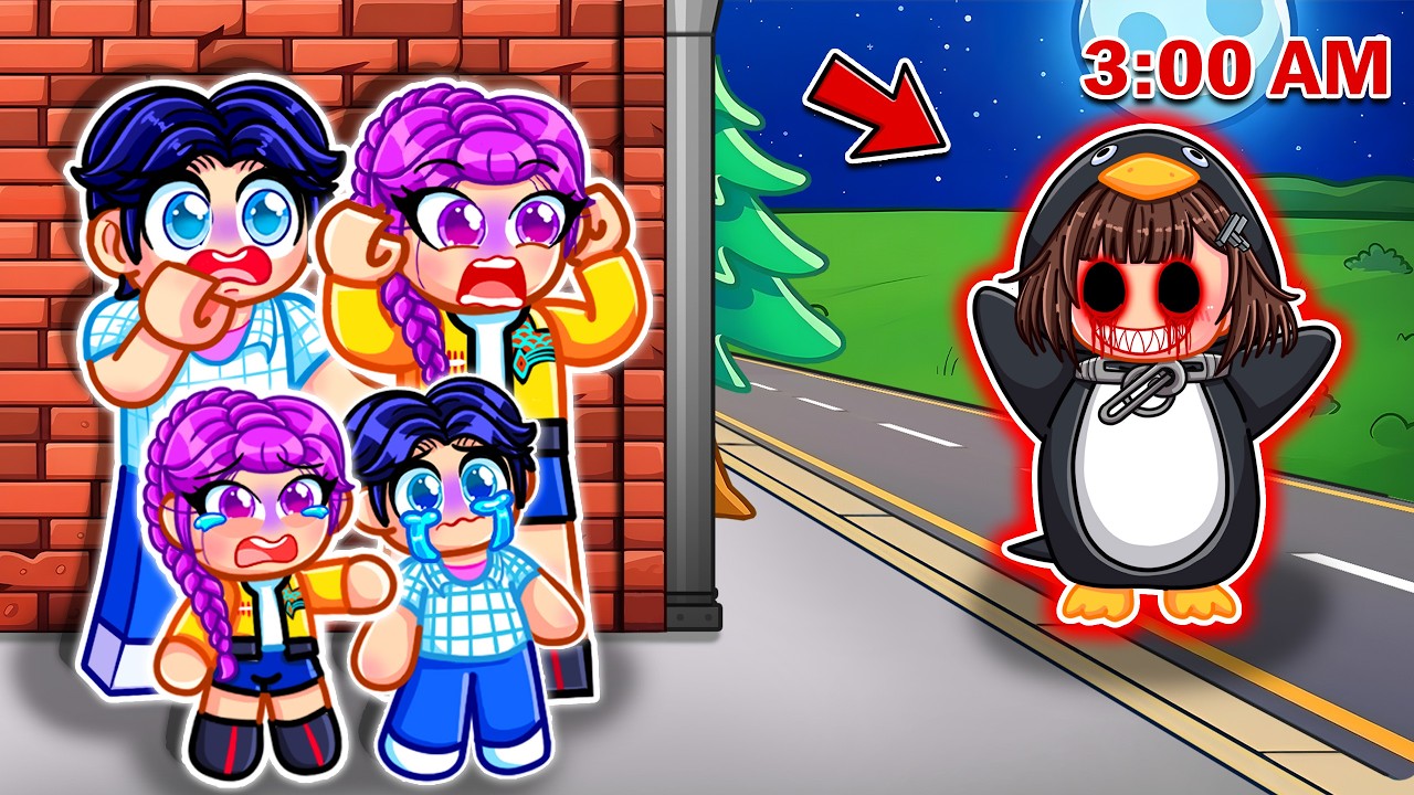 ¡Encontramos a GUGUGAGA PENGUIN.EXE afuera de nuestra CASA a las 3AM!? | Kpop Demon Hunters